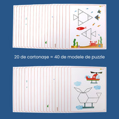 Atelierul de Forme geometrice din lemn și cartonașe, 3 ani+