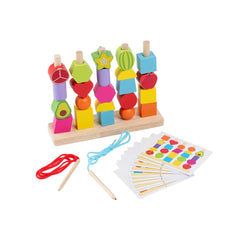 Turnul formelor și al fructelor, 10 carduri cu modele, 3 ani+