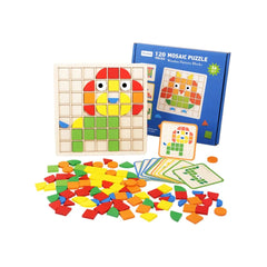 Puzzle mozaic, de tip Montessori - 120 de piese, 3 ani+