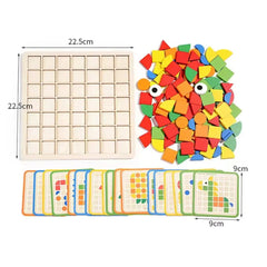Puzzle mozaic, de tip Montessori - 120 de piese, 3 ani+