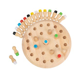 Joc de societate și memorie, din lemn - Memory Chess, 3 ani+