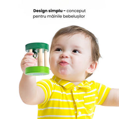 Zornăitoare din lemn, pentru bebeluși 6 luni+