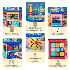 Cub educativ Multifuncțional din lemn 6 în 1