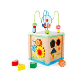 Cub educativ Montessori din lemn 5 in 1
