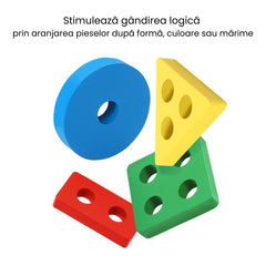 Joc de sortare cu 16 și 20 de forme geometrice, 1 an+