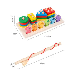 Joc multifuncțional 2 în 1: sortare și pescuit, 2 ani+