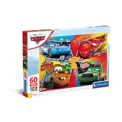 Puzzle cu 4 Mașini, 60 piese Maxi, 4 ani+