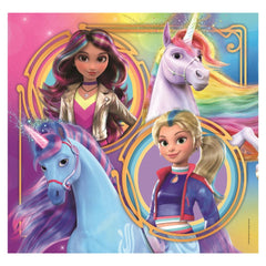 Puzzle Academia Unicornilor 3 în 1, 3 x 48 piese, 5 ani+