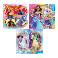 Puzzle Academia Unicornilor 3 în 1, 3 x 48 piese, 5 ani+