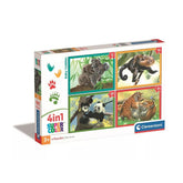 Puzzle Animale Sălbatice 4 în 1, 72 piese, 3 ani+