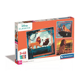 Puzzle Regele Leu, 3 x 48 piese, 5 ani+