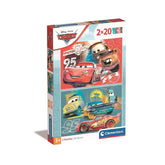 Puzzle Mașini Piston Cup 2 în 1, 2 x 20 piese, 3 ani+