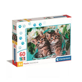 Puzzle 2 Pisicuțe Gemene, 60 piese, 4 ani+