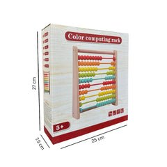 Abac educativ din lemn cu bile colorate