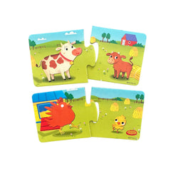 Puzzle educativ Baby Logic, joc de asociere mamă-pui