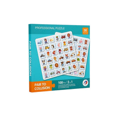 Carte magnetică 3 în 1, joc de memorie și asociere, 108 piese