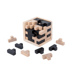 Cub puzzle din lemn, Tetris