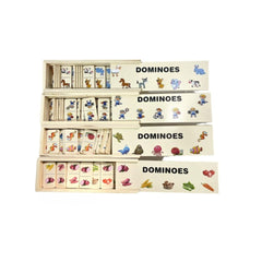 Domino din lemn, 5 tematici, 28 de piese