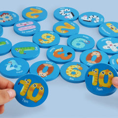 Găsește numerele pereche, Joc de memorie, 28 piese