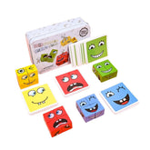 Joc tip Puzzle Expresii faciale în cutie metalică, 1-4 jucători, 3 ani+