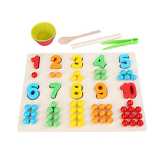 Joc de asociere culori și cifre, 55 bile și 10 cifre, 3 ani+