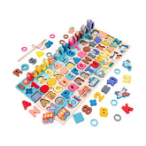 Joc educativ Montessori 7 în 1 din lemn