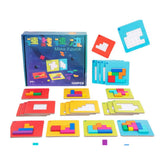 Joc interactiv tip Tetris cu 128 piese din lemn