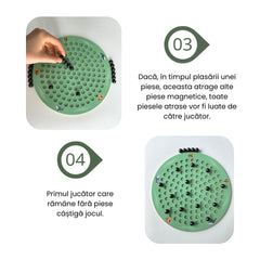 Joc de șah magnetic – tablă circulară cu 20 de bile