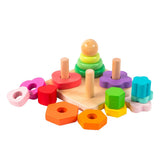 Joc de stivuire Montessori, 4 coloane