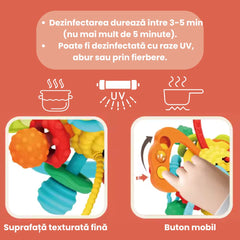 Jucărie Gingivală 6 în 1 Fluture, Silicon Moale, Bebeluși 18 luni+