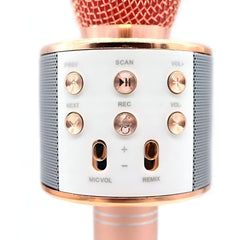 Microfon Karaoke Portabil, Boxă Bluetooth 3-în-1 cu Modulator de Voce