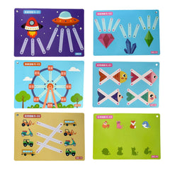 Planșe educative de scris, reutilizabile, 32 buc