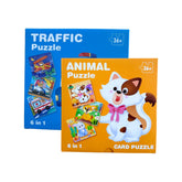 Puzzle 6 în 1 din carton