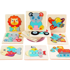 Puzzle Educaționale din lemn – Forme și Animale