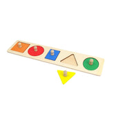 Puzzle incastru cu 5 forme geometrice