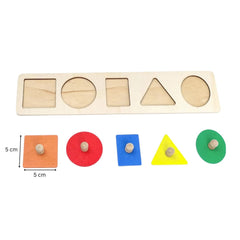 Puzzle incastru cu 5 forme geometrice