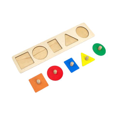 Puzzle incastru cu 5 forme geometrice