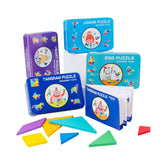 Tangram din Lemn cu 7 piese, 3 tematici