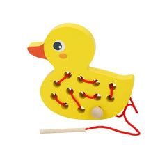 Rățușcă cu șiret din lemn