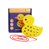 Rățușcă cu șiret din lemn