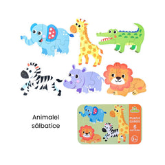 Set din 6 puzzle - 5 tematici, 3 ani+