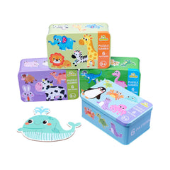 Set din 6 puzzle - 5 tematici, 3 ani+