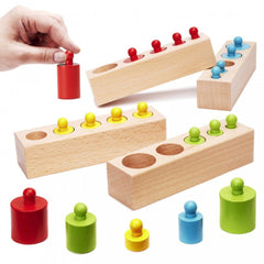 Set Cilindri Montessori din lemn, 2 ani+