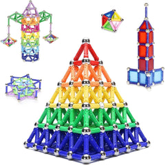 Set Magnetic 3D STEM, cu 230 piese de construit