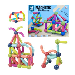 Set 3D Magnetic de Construcție – Bastoane și bile colorate