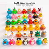 Set 50 Rățuște de Baie Multicolore, Jucării de Baie cu Modele Unice