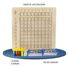 Joc educativ Cursa Împărțirii, cu 100 carduri