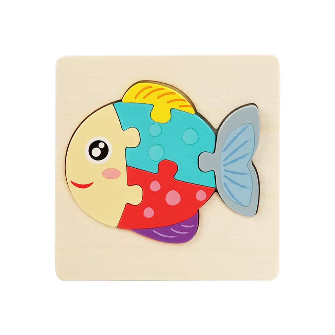 Puzzle Educaționale din lemn – Forme și Animale