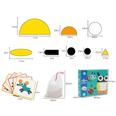 Set de figuri geometrice Animago, 3 ani+
