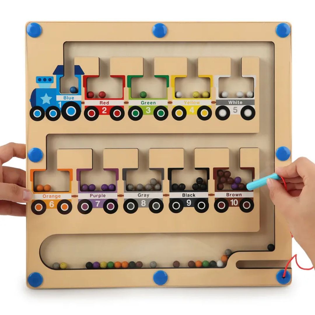 Trenuleț Magnetic al culorilor și numerelor, 3 ani+